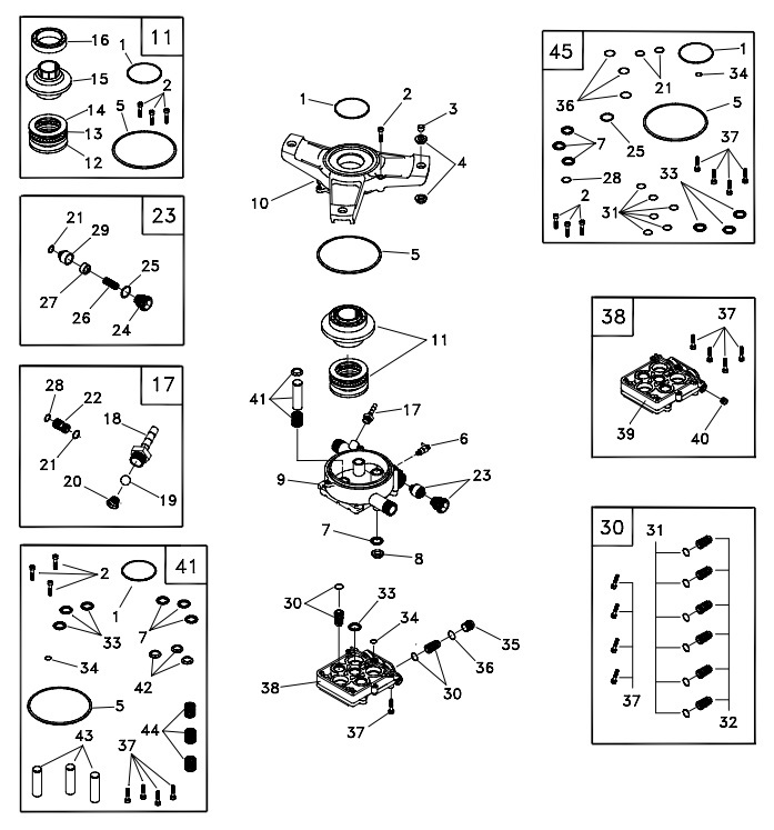 PUMP BREAKDOWN, Generac pressure washer model 1467-1,2,3, replacement parts